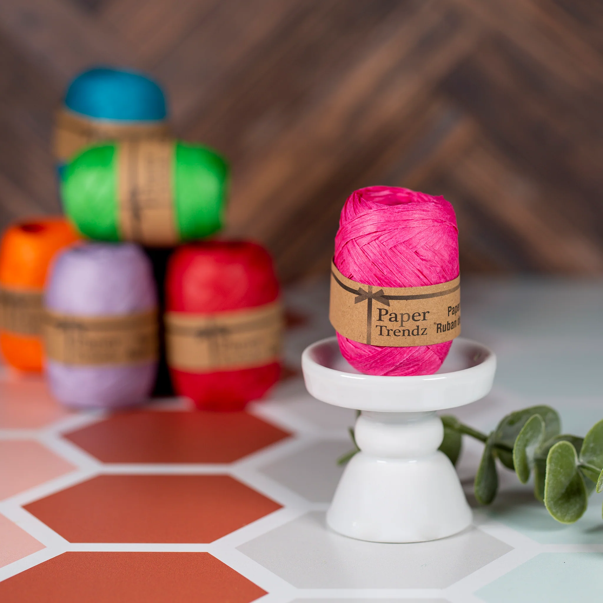 10 Meter Paper Raffia Ribbon - Magenta Pink