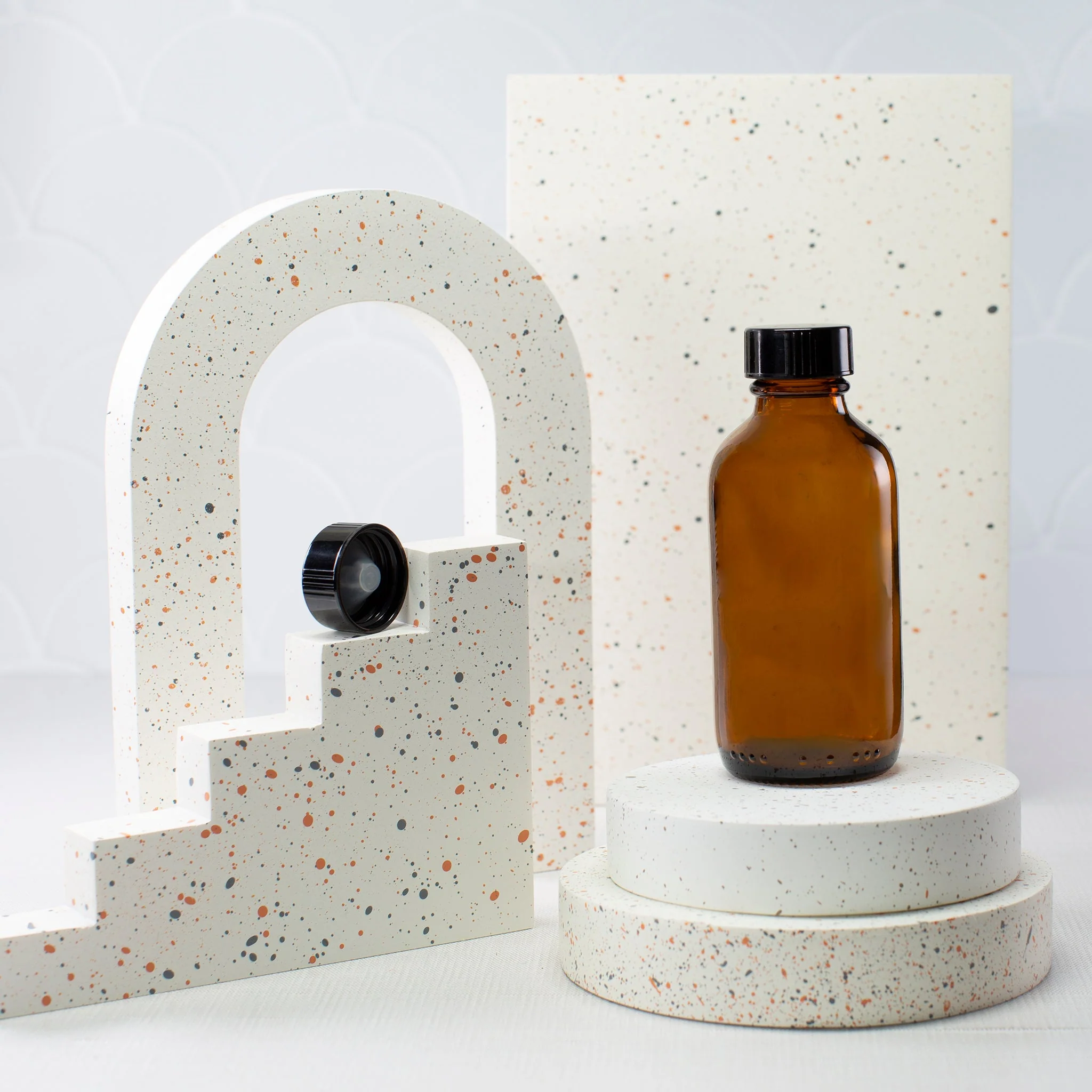 100 ml Amber Glass Bottle with 24-400 Neck - Image 4