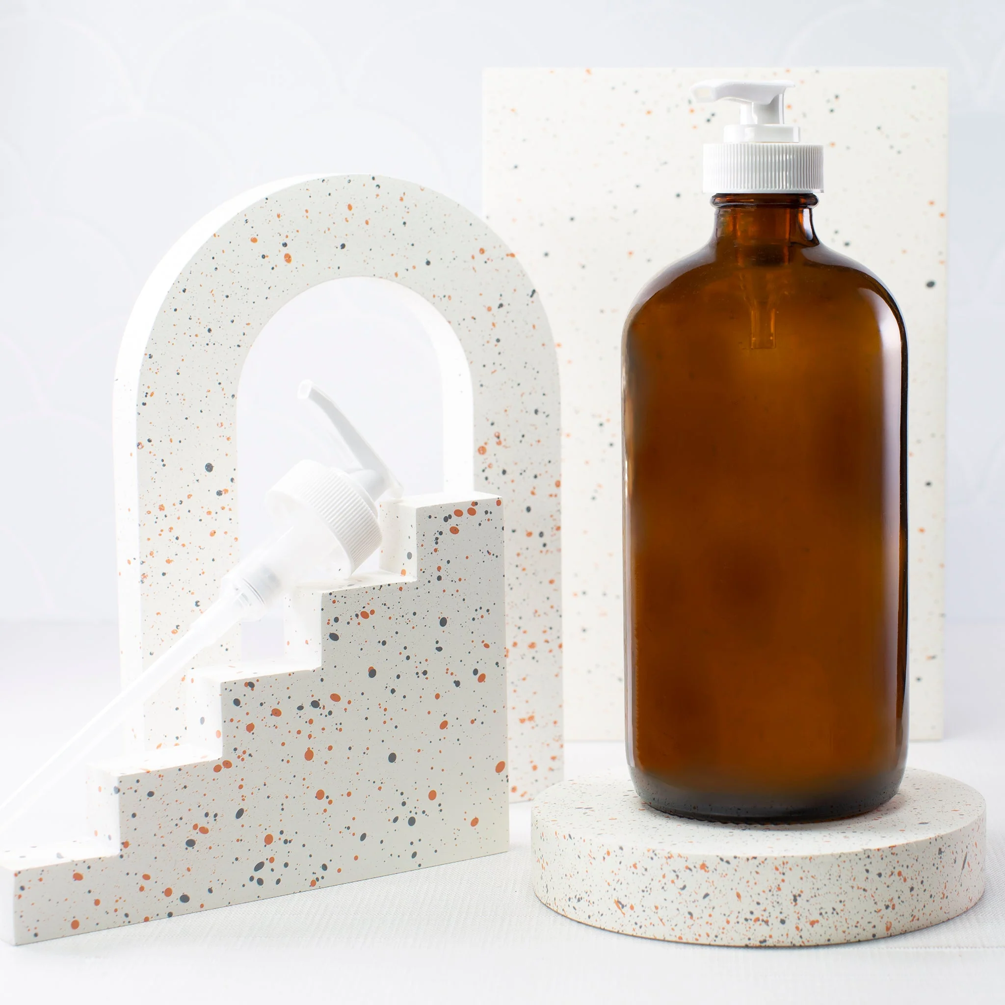 16 oz Amber Glass Bottle with 28-400 Neck - Image 3
