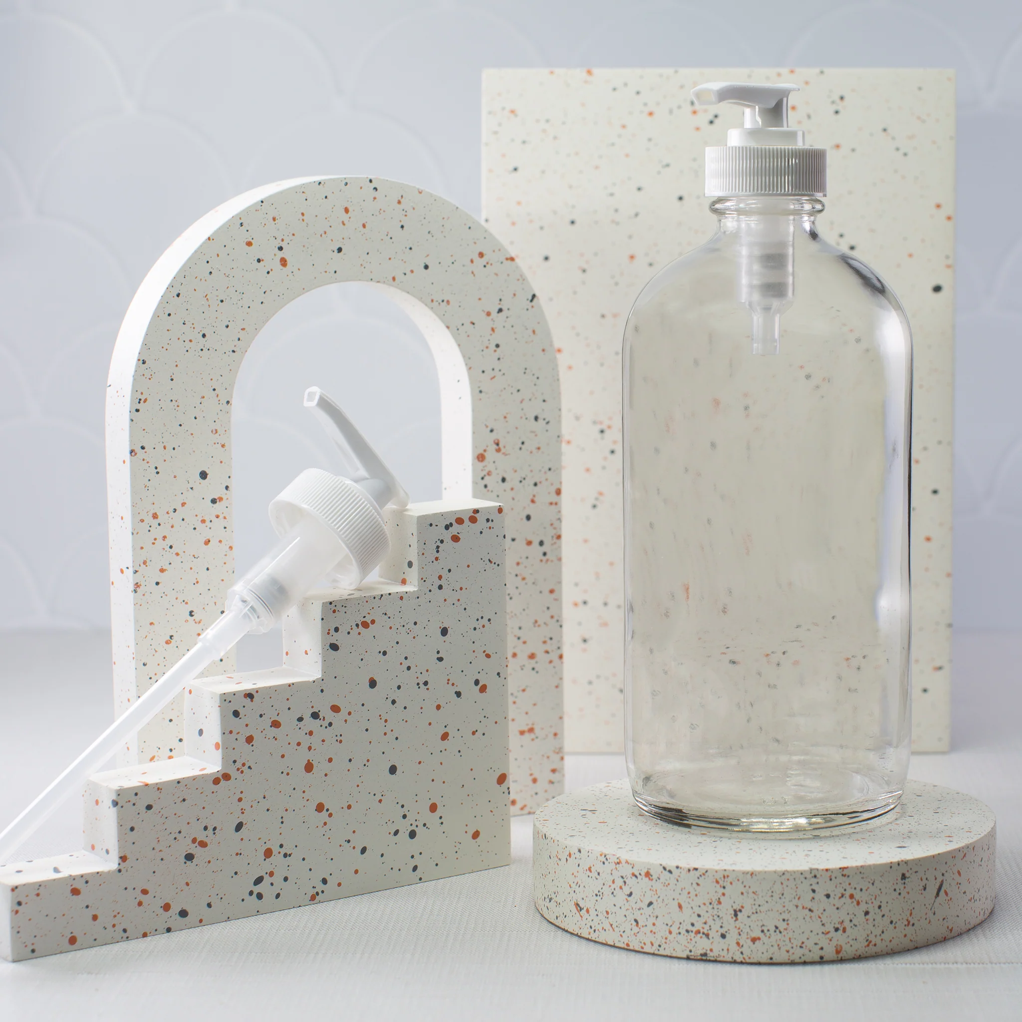 16 oz Clear Glass Bottle with 28-400 Neck - Image 3
