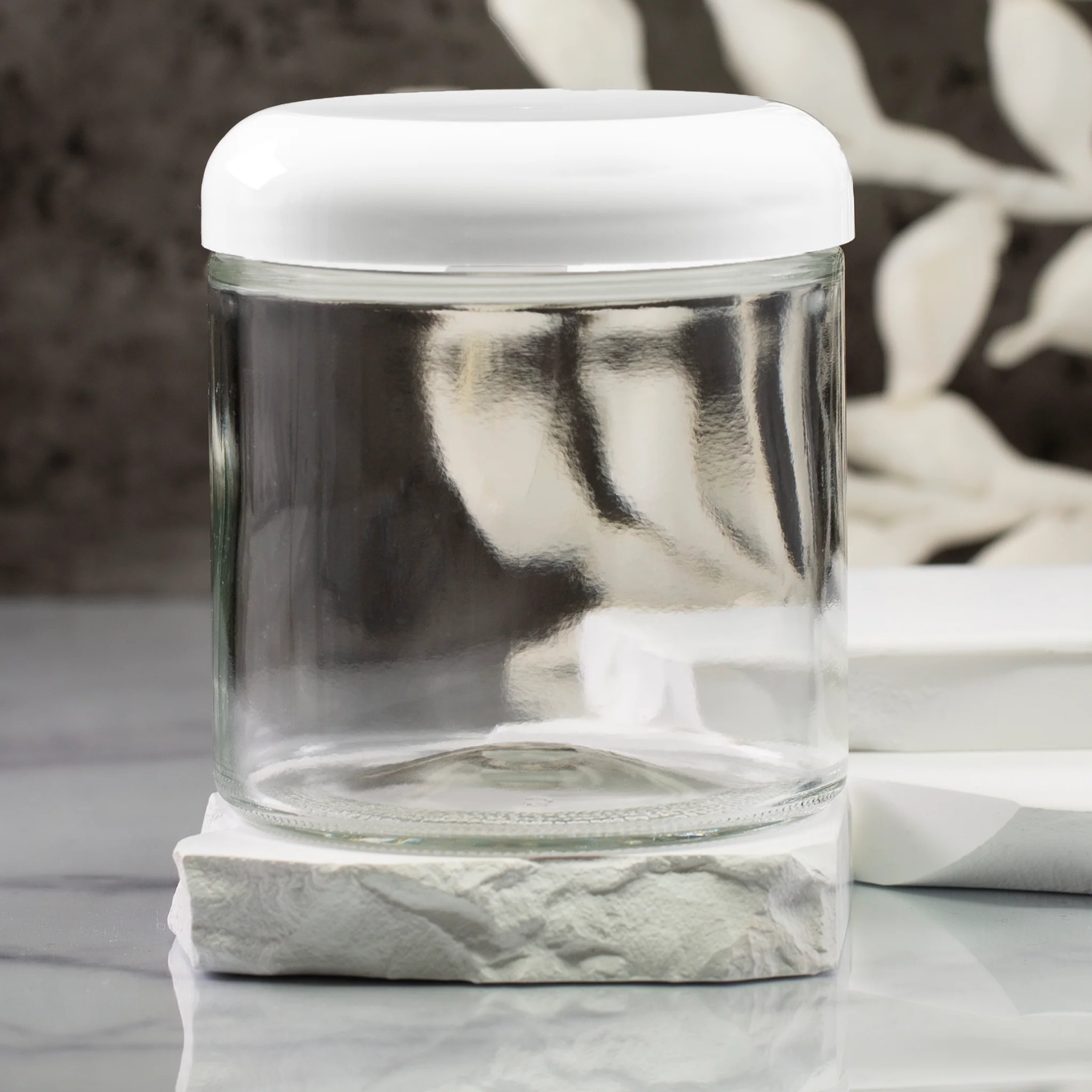 16 oz Clear Glass Jar with 89-400 Neck - Image 5