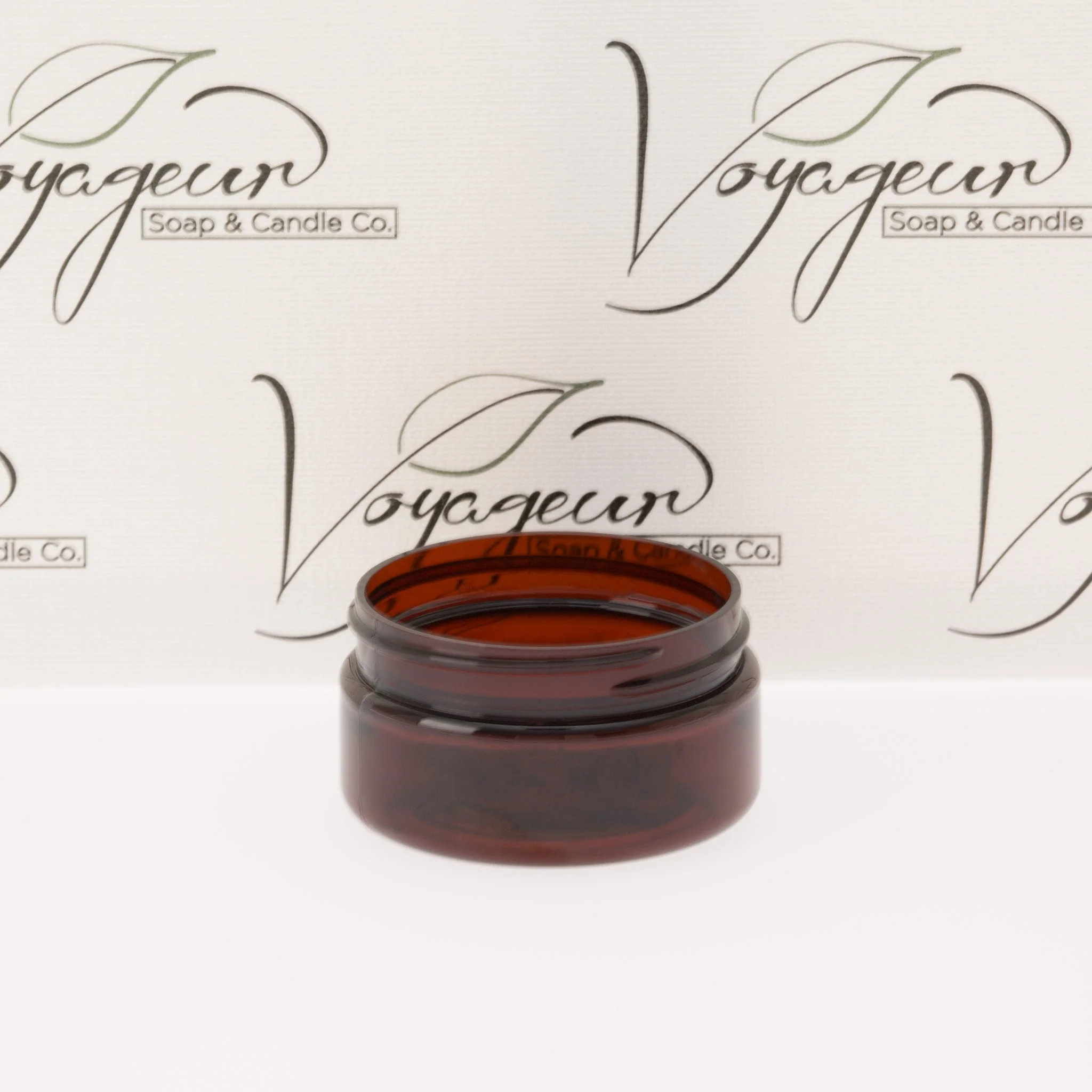 2 oz Amber Shallow Jar with 58-400 Neck