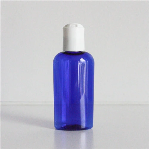 2 oz Blue PET Cosmo Oval with 20-410 Neck
