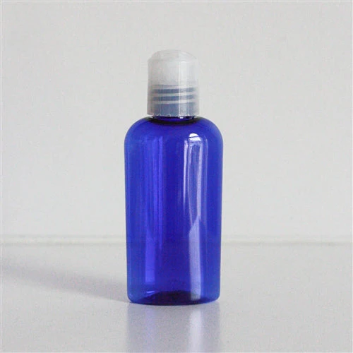2 oz Blue PET Cosmo Oval with 20-410 Neck - Image 4