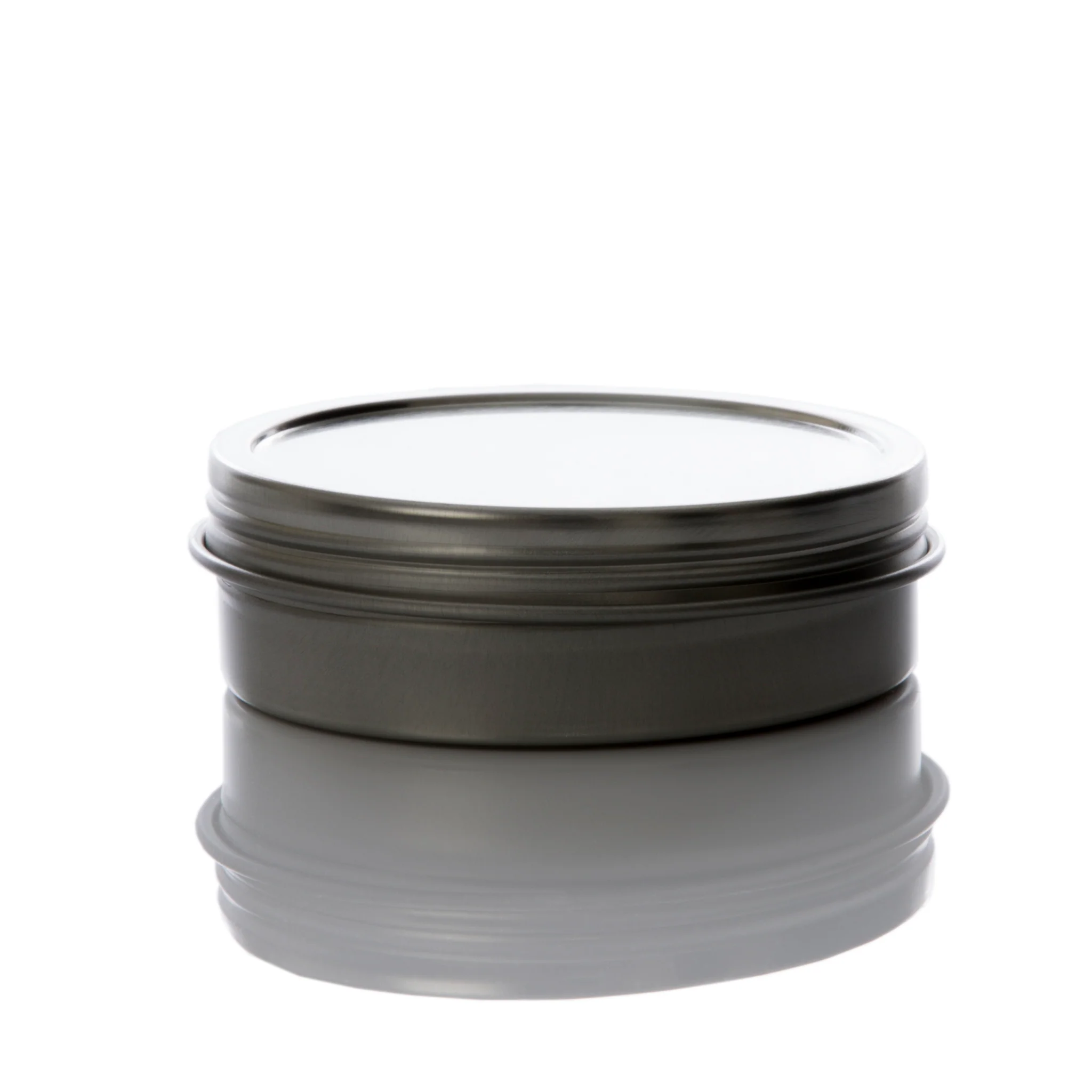 2 oz Silver Shallow Screw Top Metal Tin - Image 3