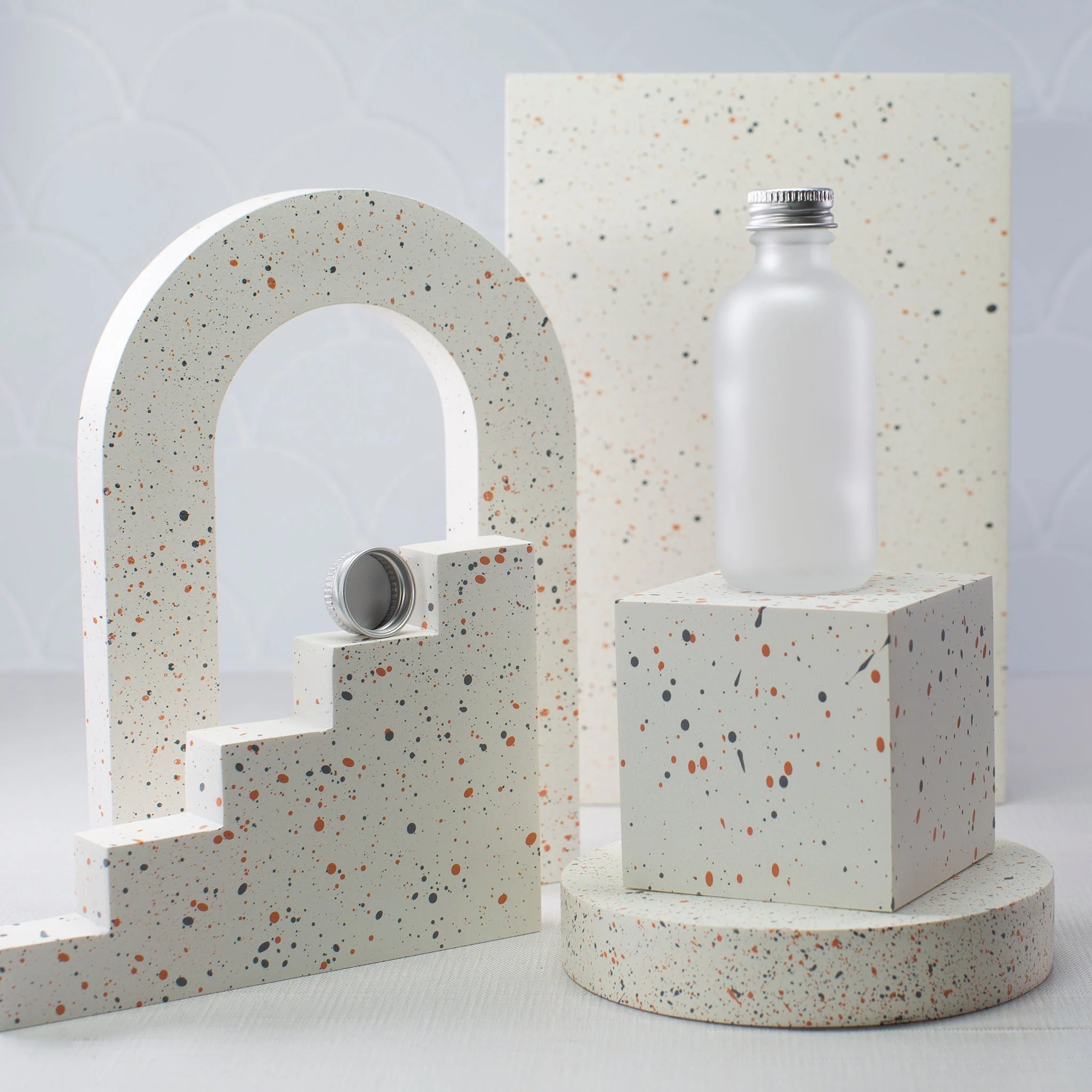 2 oz Frosted Glass Bottle with 20-400 Neck - Image 2