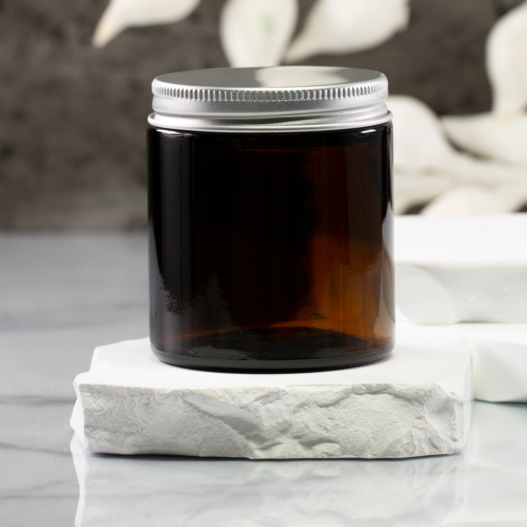 4 oz Amber Glass Jar with 58-400 Neck - Image 4