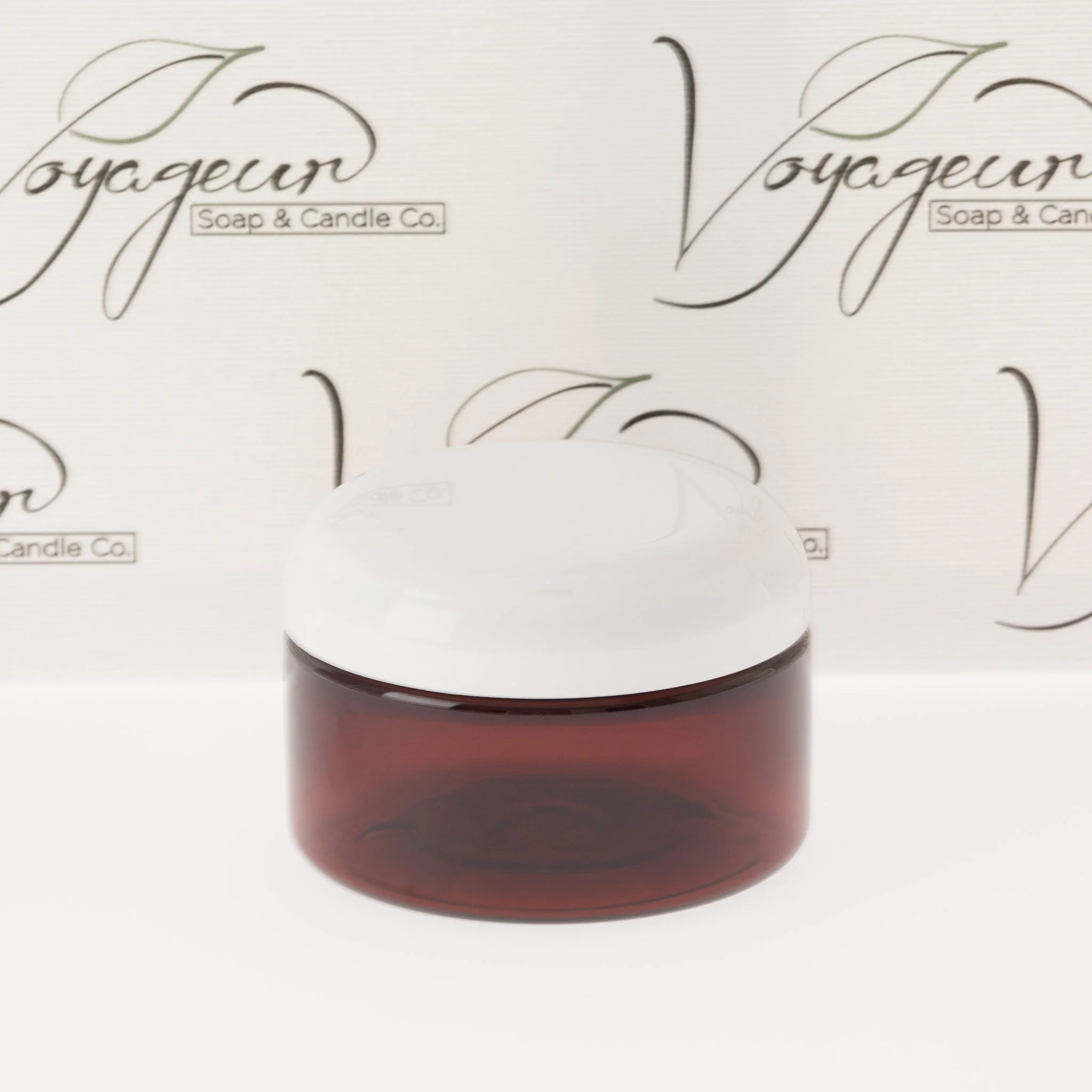 4 oz Amber Shallow Jar with 70-400 Neck - Image 4