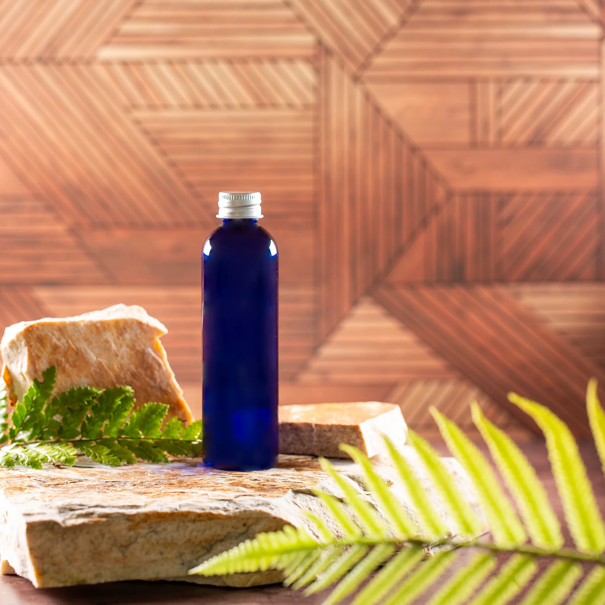 4 oz Blue PET Bullet Bottle with 20-410 Neck - Image 3