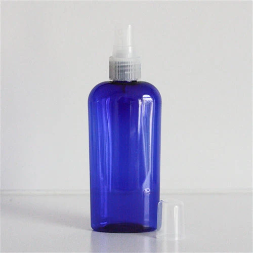 4 oz Blue PET Cosmo Oval with 20-410 Neck - Image 5