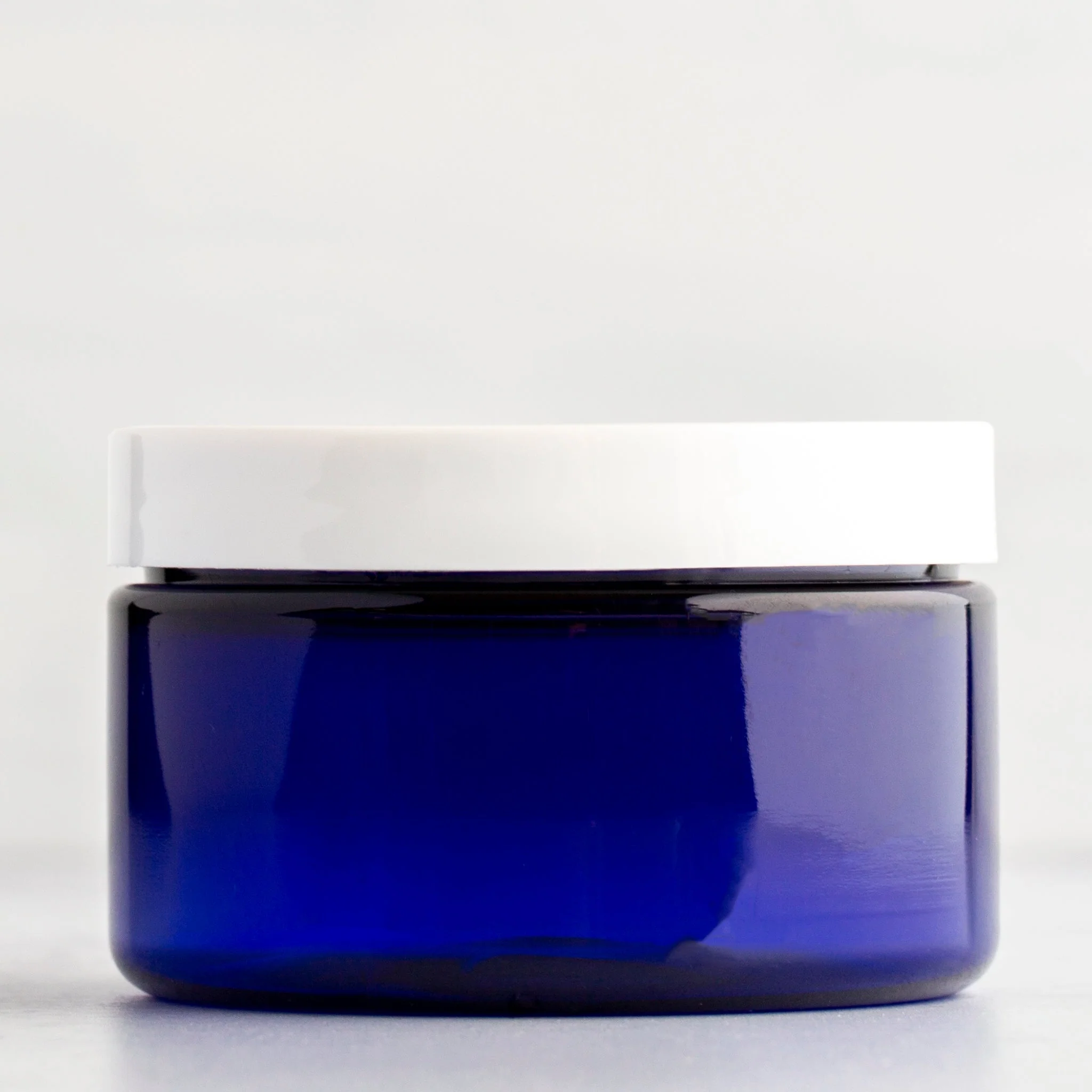 4 oz Blue Shallow Jar with 70-400 Neck - Image 3
