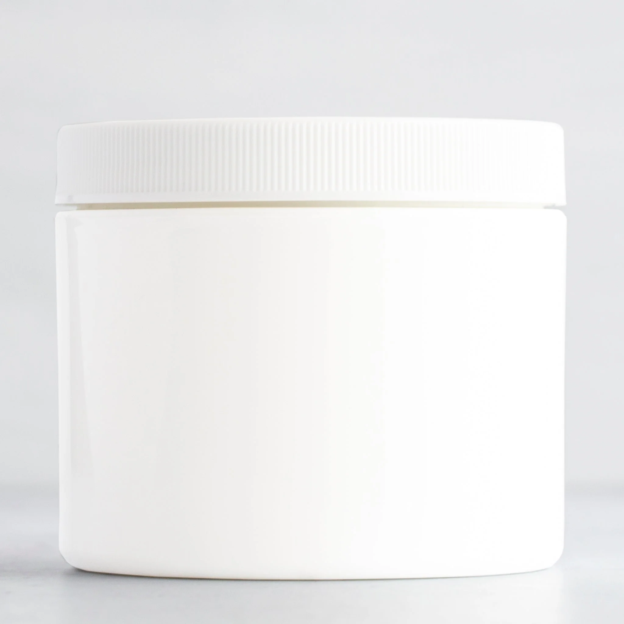 4 oz White Square Base Jar with 70-400 Neck