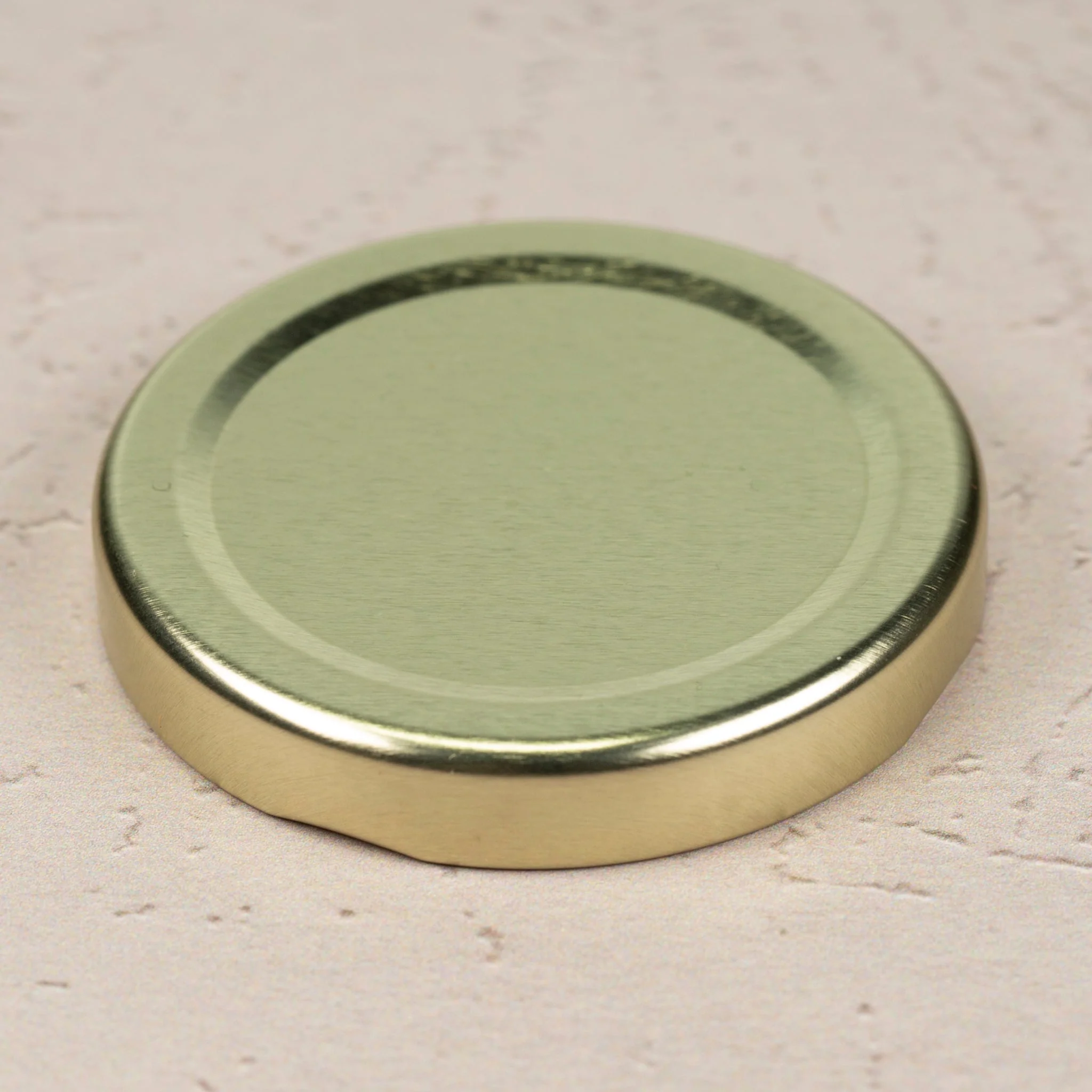 58mm Gold Metal Lug Cap with Plastisol Liner