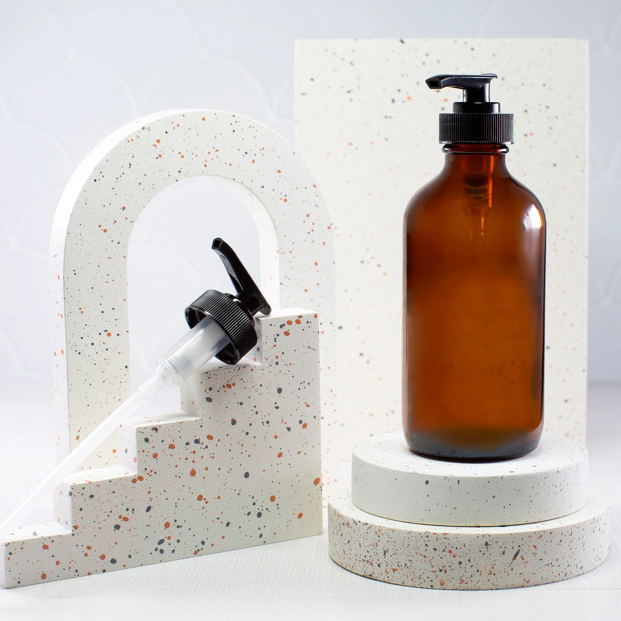8 oz Amber Glass Bottle with 28-400 Neck - Image 6