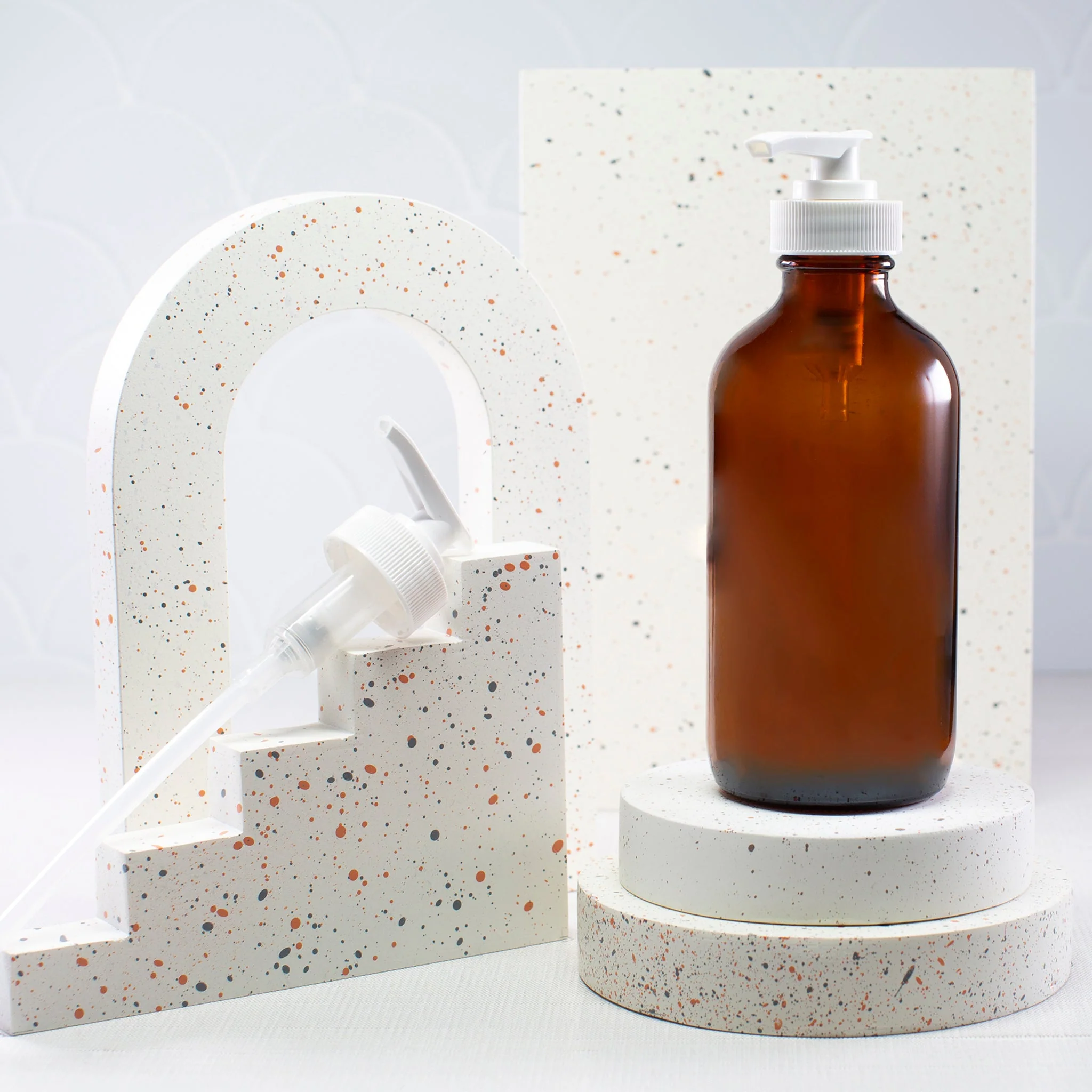 8 oz Amber Glass Bottle with 28-400 Neck - Image 7