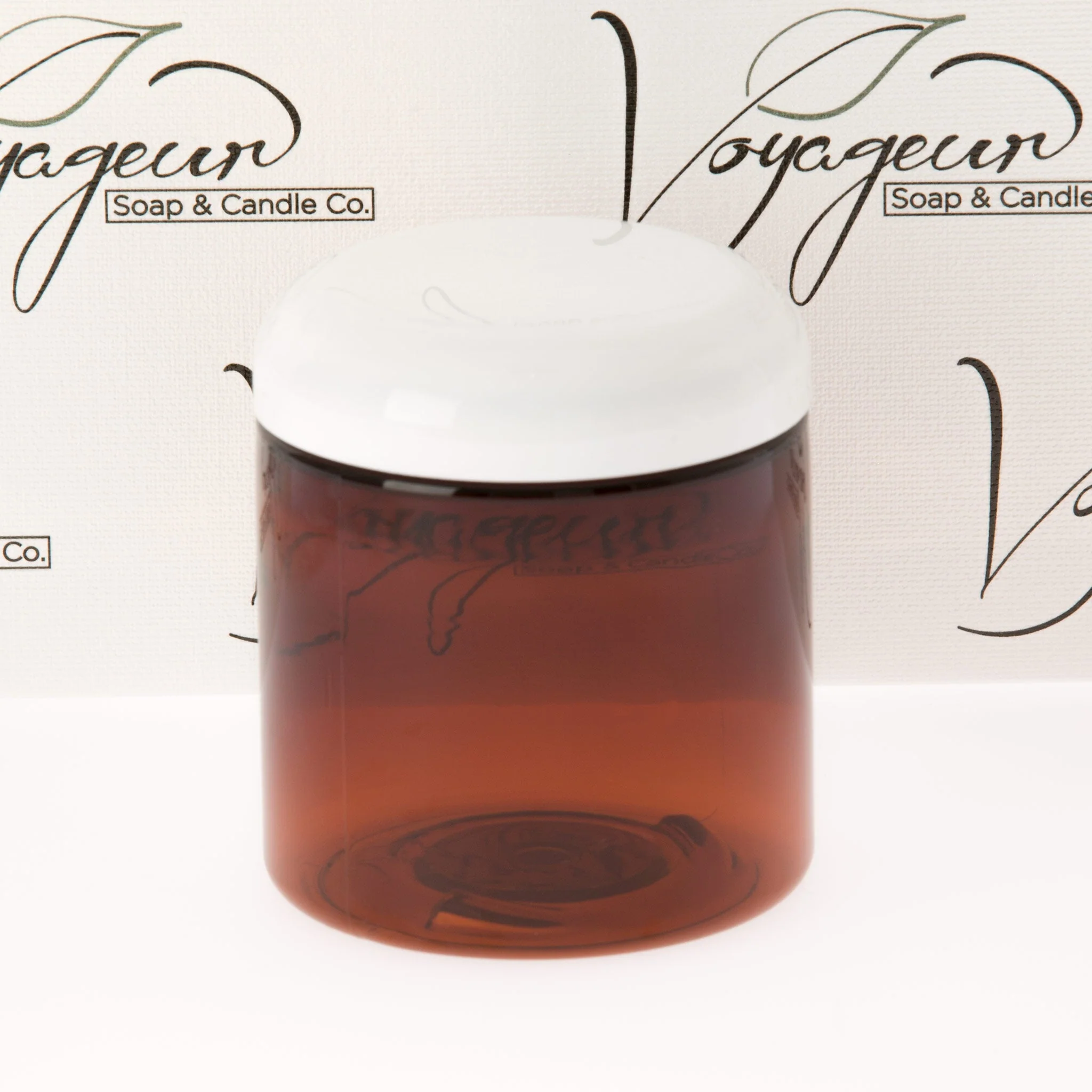 8 oz Amber Straight Sided Jar with 70-400 Neck - Image 4