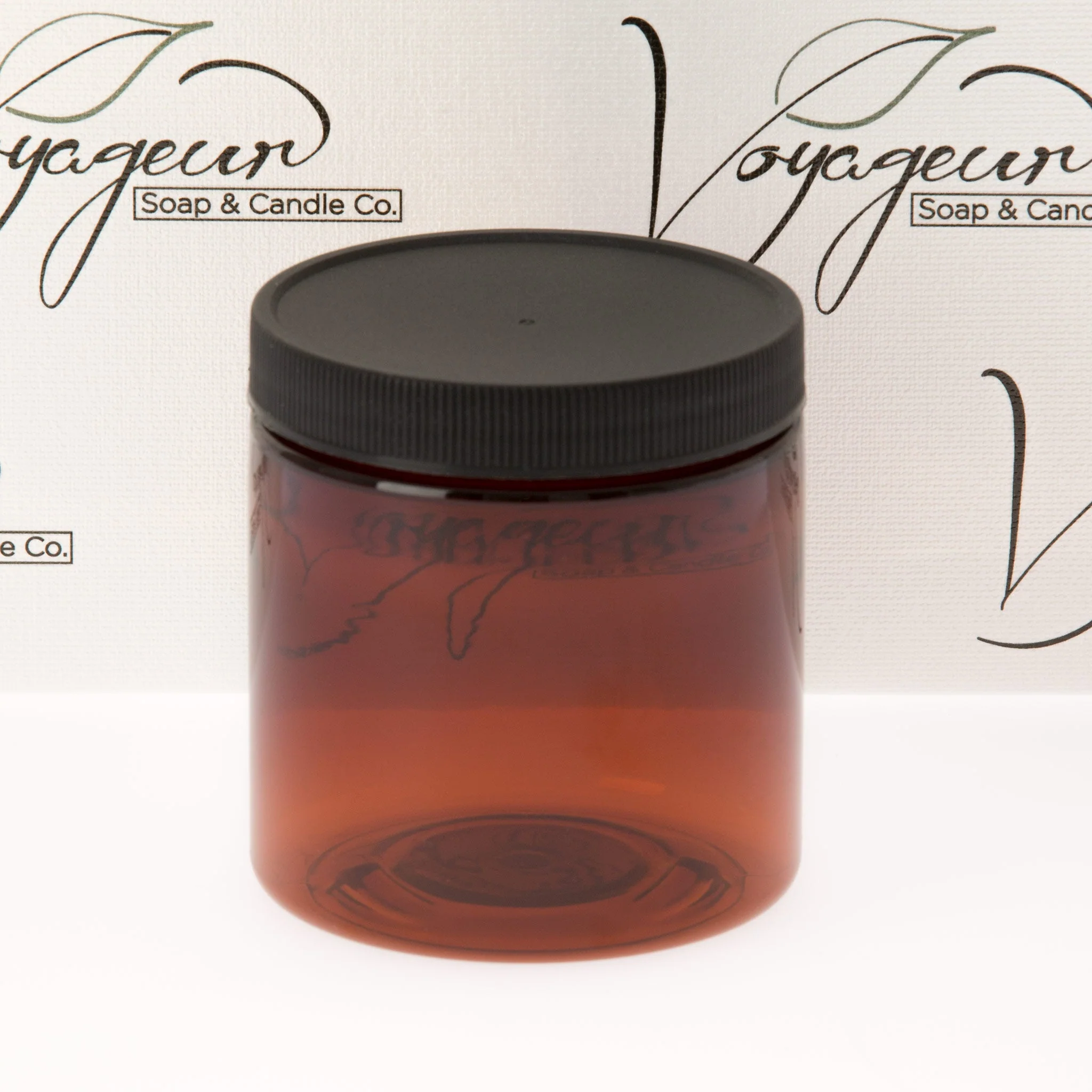 8 oz Amber Straight Sided Jar with 70-400 Neck - Image 5