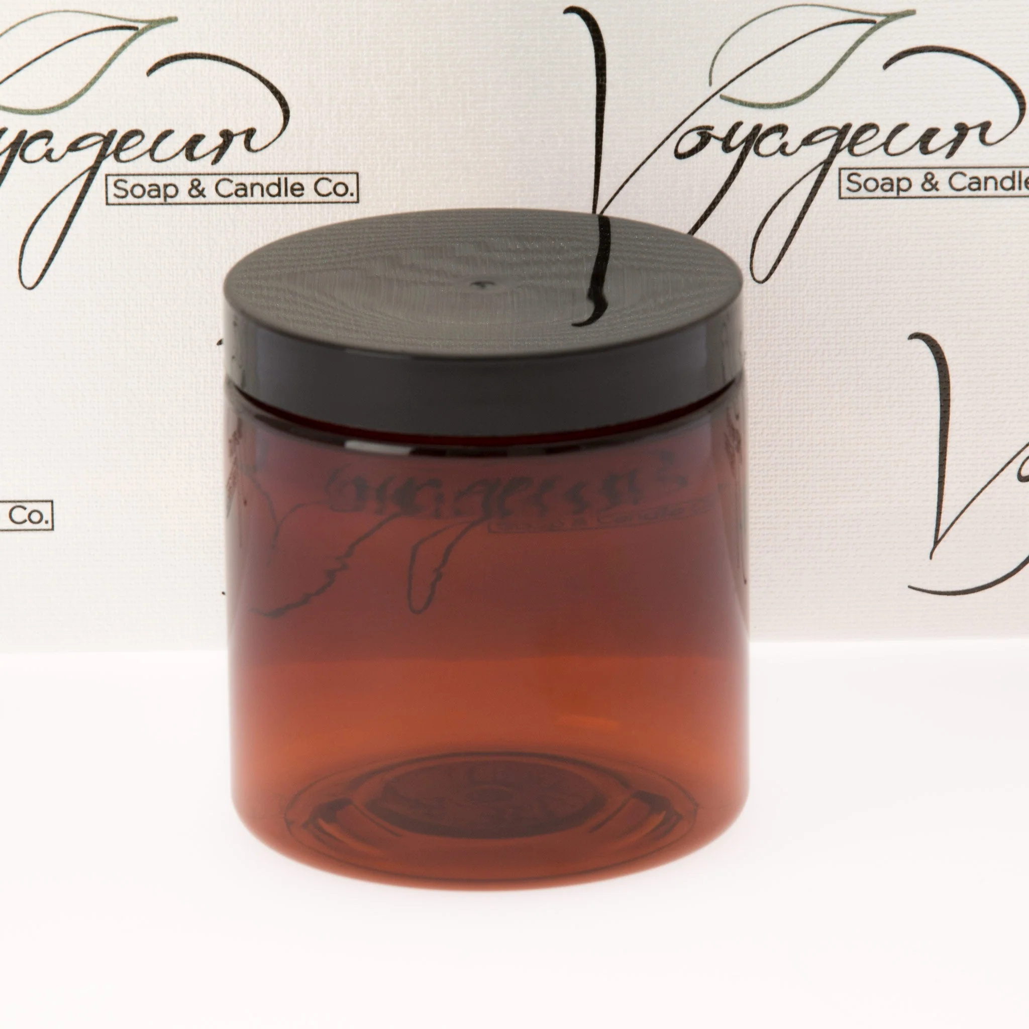 8 oz Amber Straight Sided Jar with 70-400 Neck - Image 6