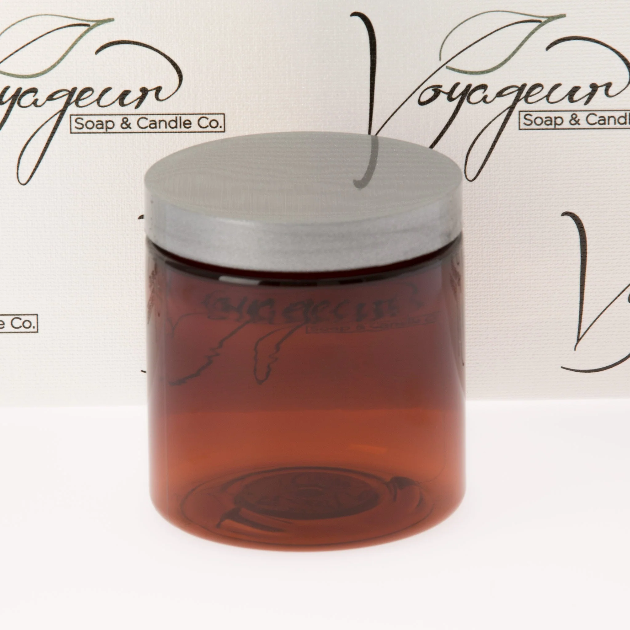 8 oz Amber Straight Sided Jar with 70-400 Neck - Image 8
