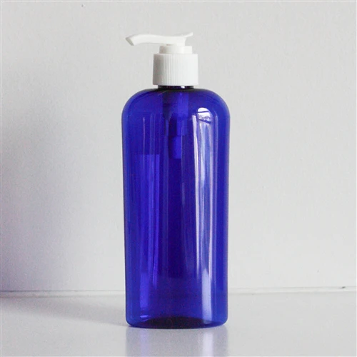 8 oz Blue PET Cosmo Oval with 24-410 Neck - Image 11