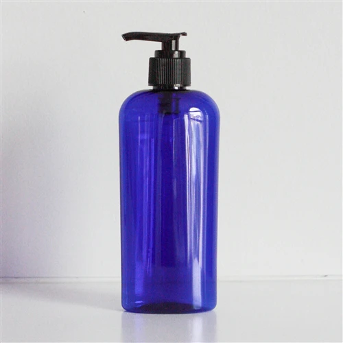8 oz Blue PET Cosmo Oval with 24-410 Neck - Image 9