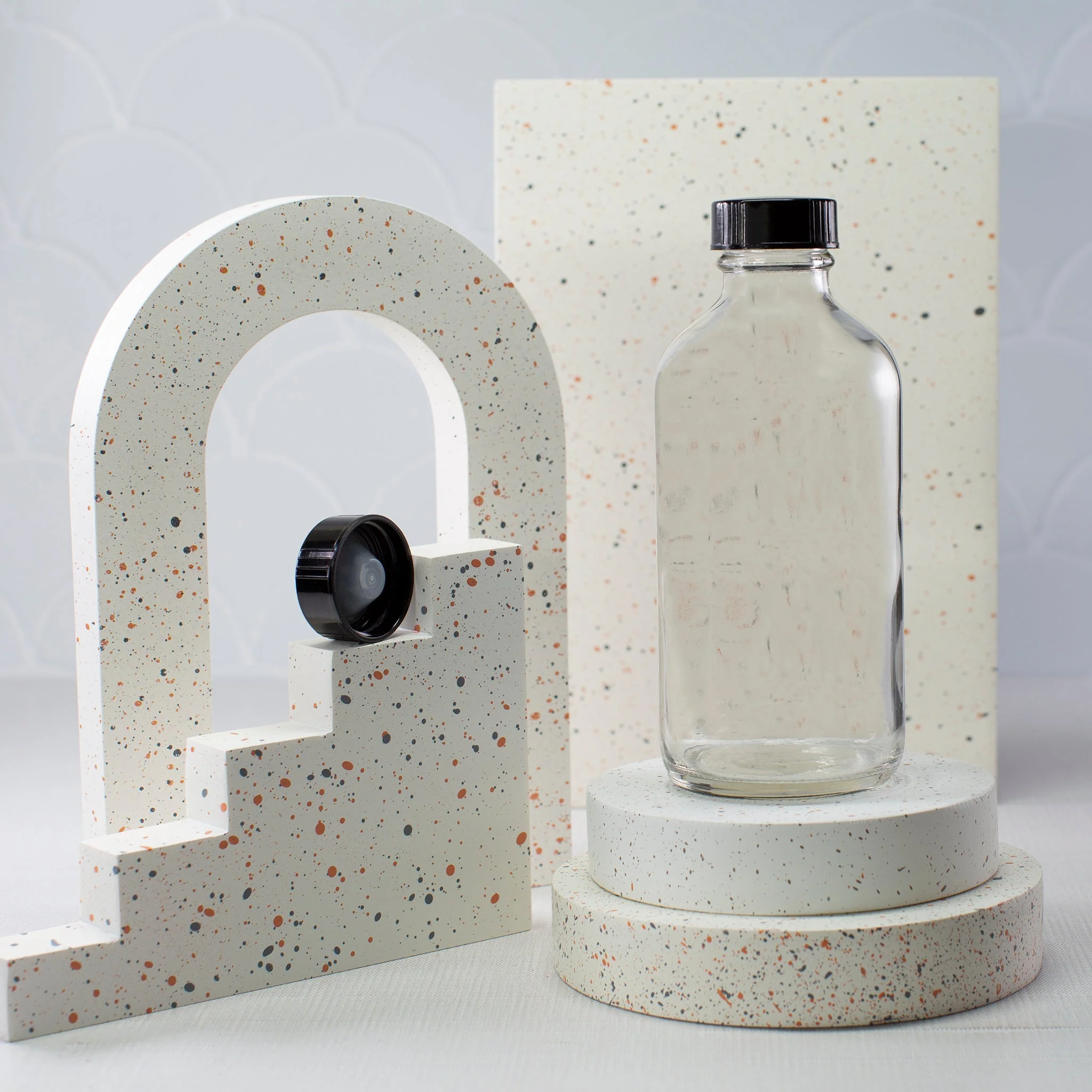 8 oz Clear Glass Bottle with 28-400 Neck - Image 2