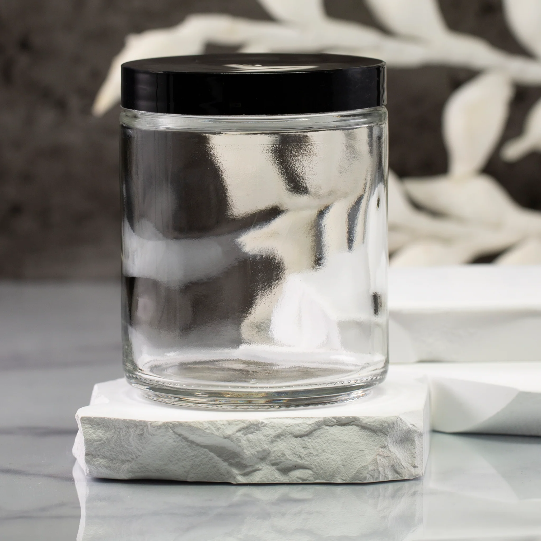 8 oz Clear Glass Jar with 70-400 Neck - Image 8