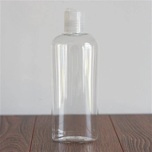 8 oz Clear PET Cosmo Oval with 24-410 Neck - Image 2