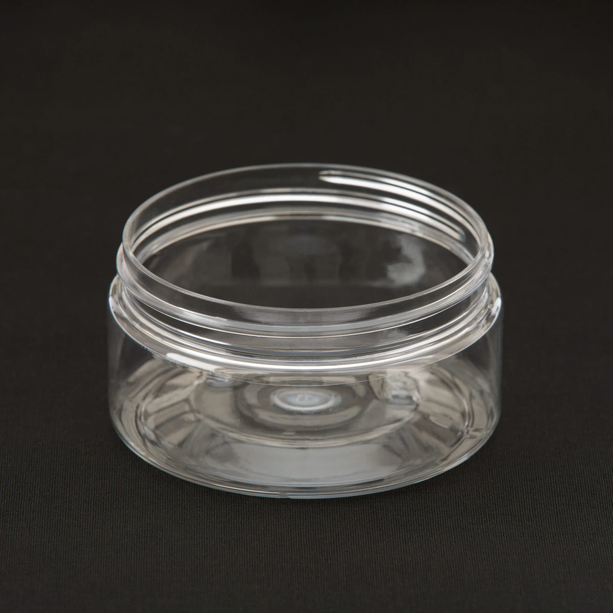 8 oz Clear Shallow Jar with 89-400 Neck