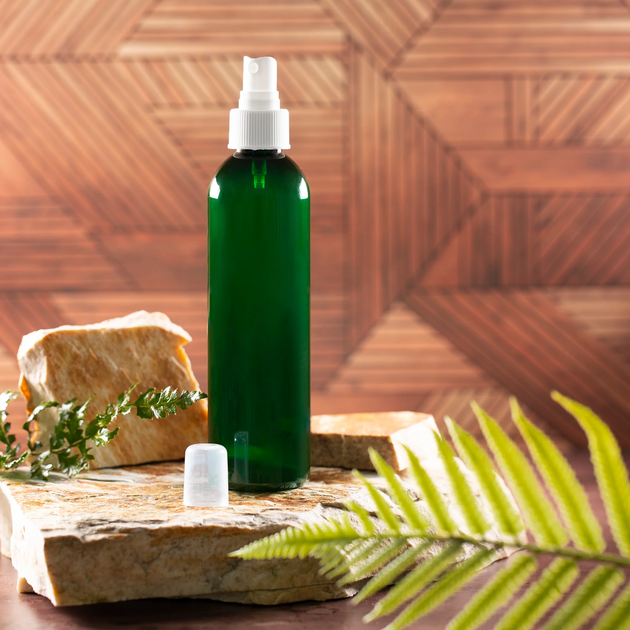 8 oz Green PET Bullet Bottle with 24-410 Neck - Image 6