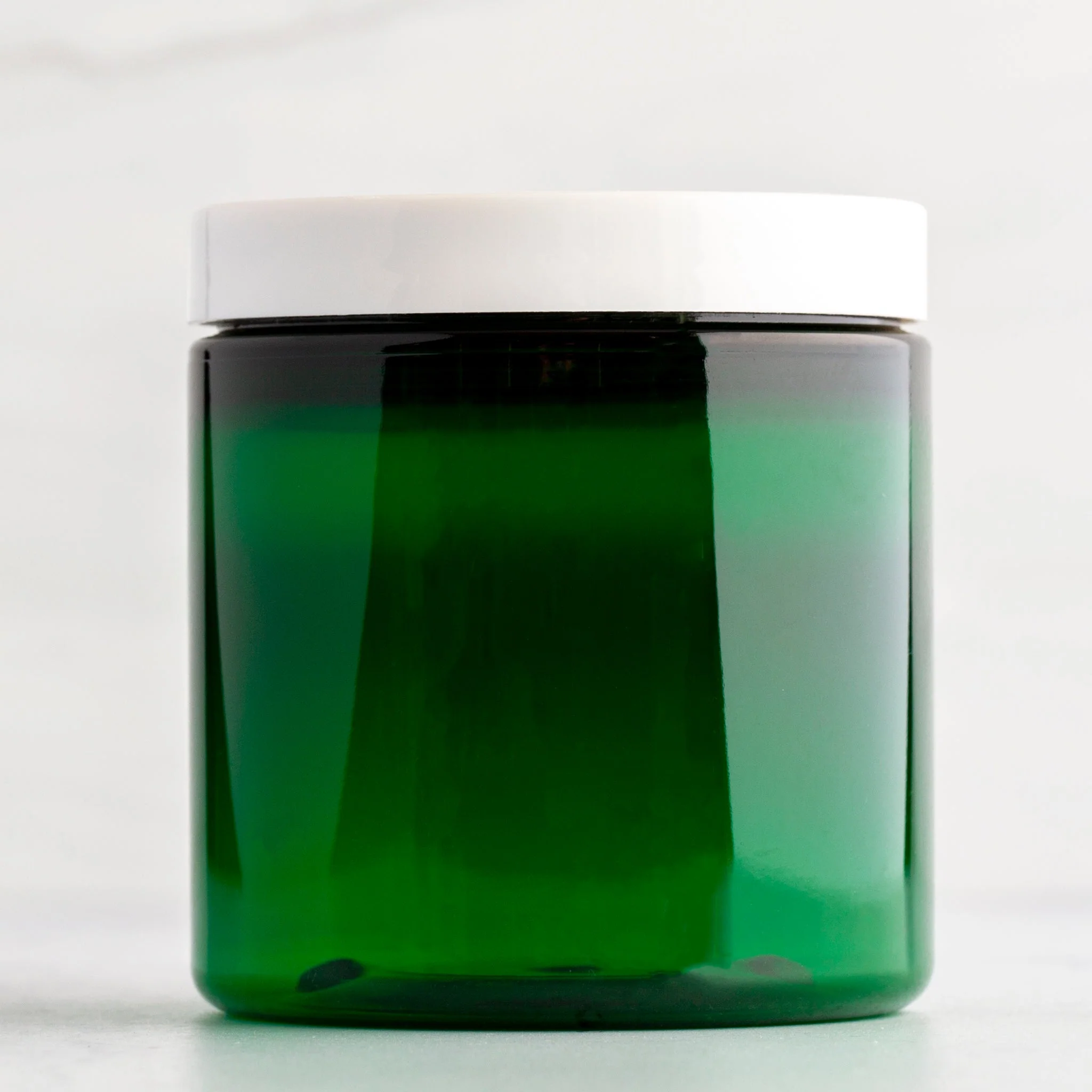 8 oz Green Straight Sided Jar with 70-400 Neck - Image 2