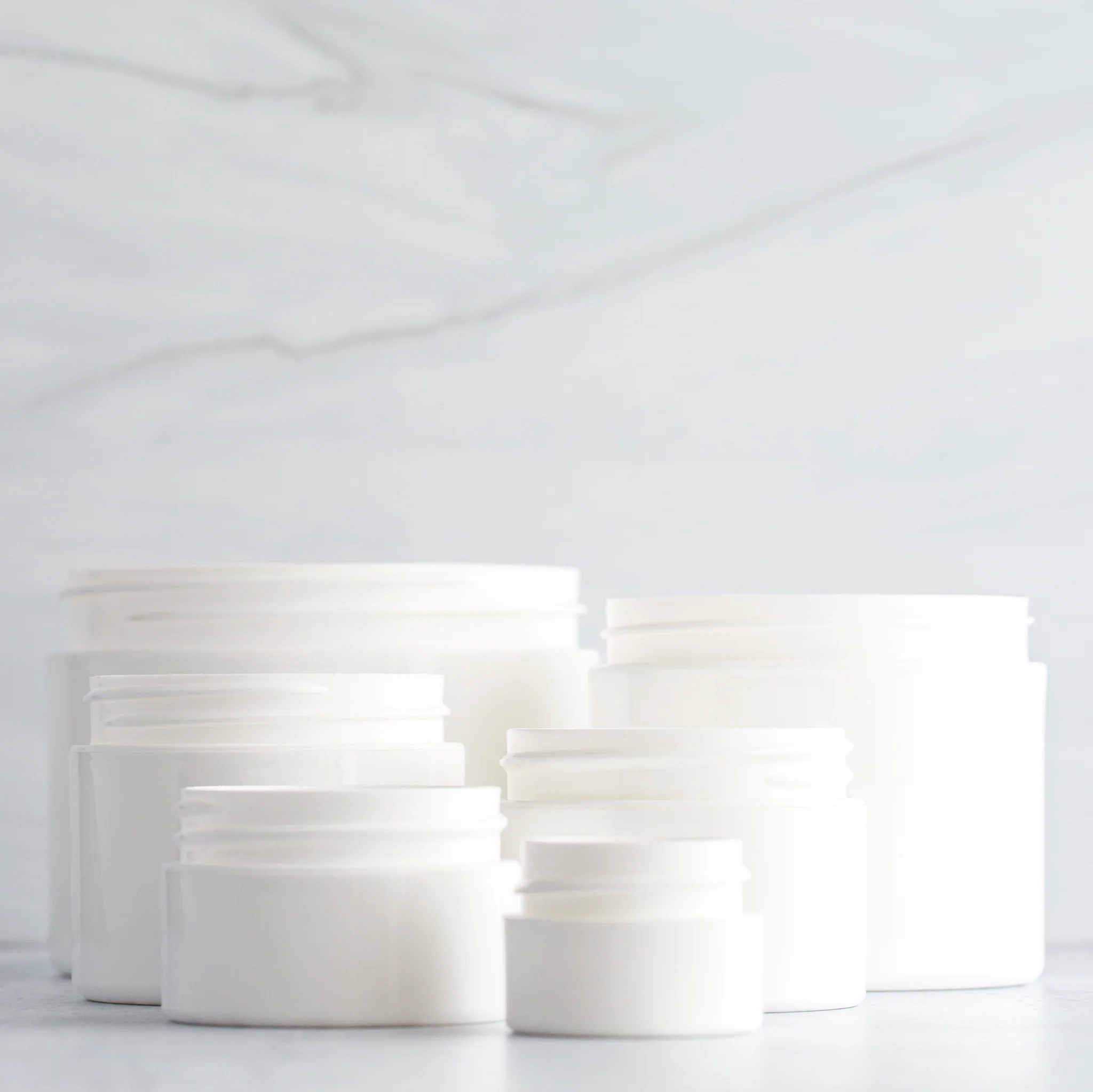 8 oz White Square Base Jar with 89-400 Neck - Image 6