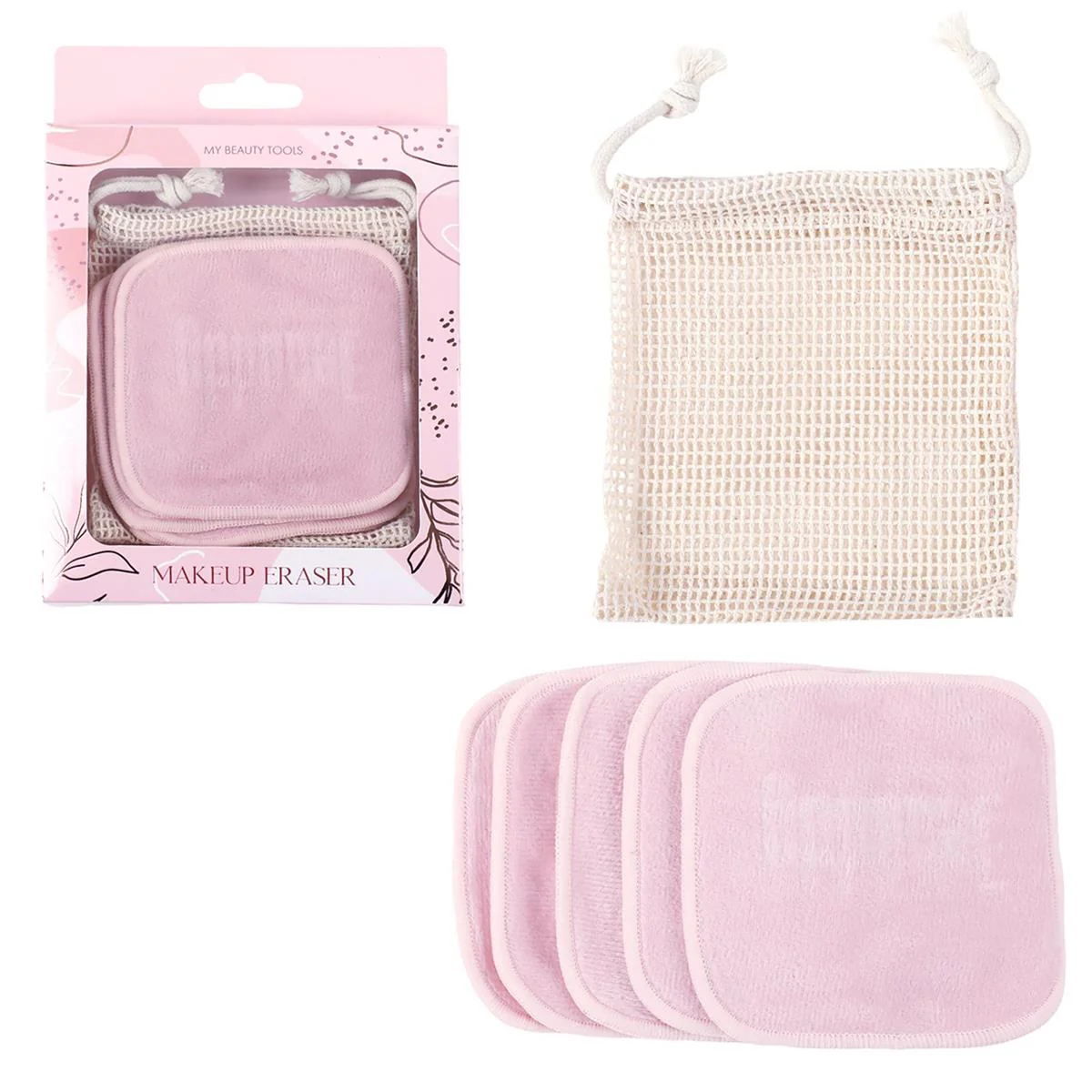 Bodico Reusable Makeup Remover Wipes w/ Pouch