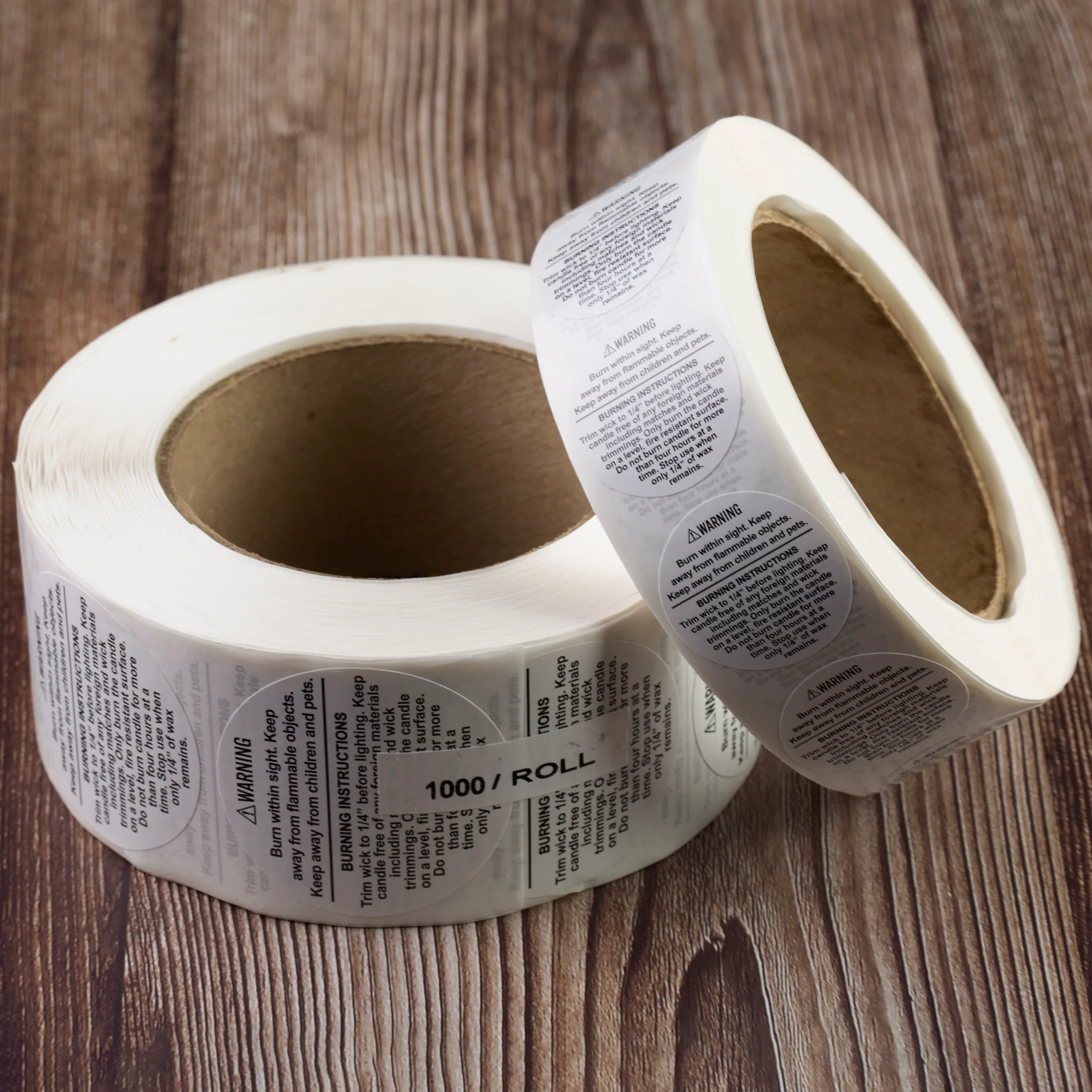 Candle Caution Labels - 1.25" Diameter - Image 3
