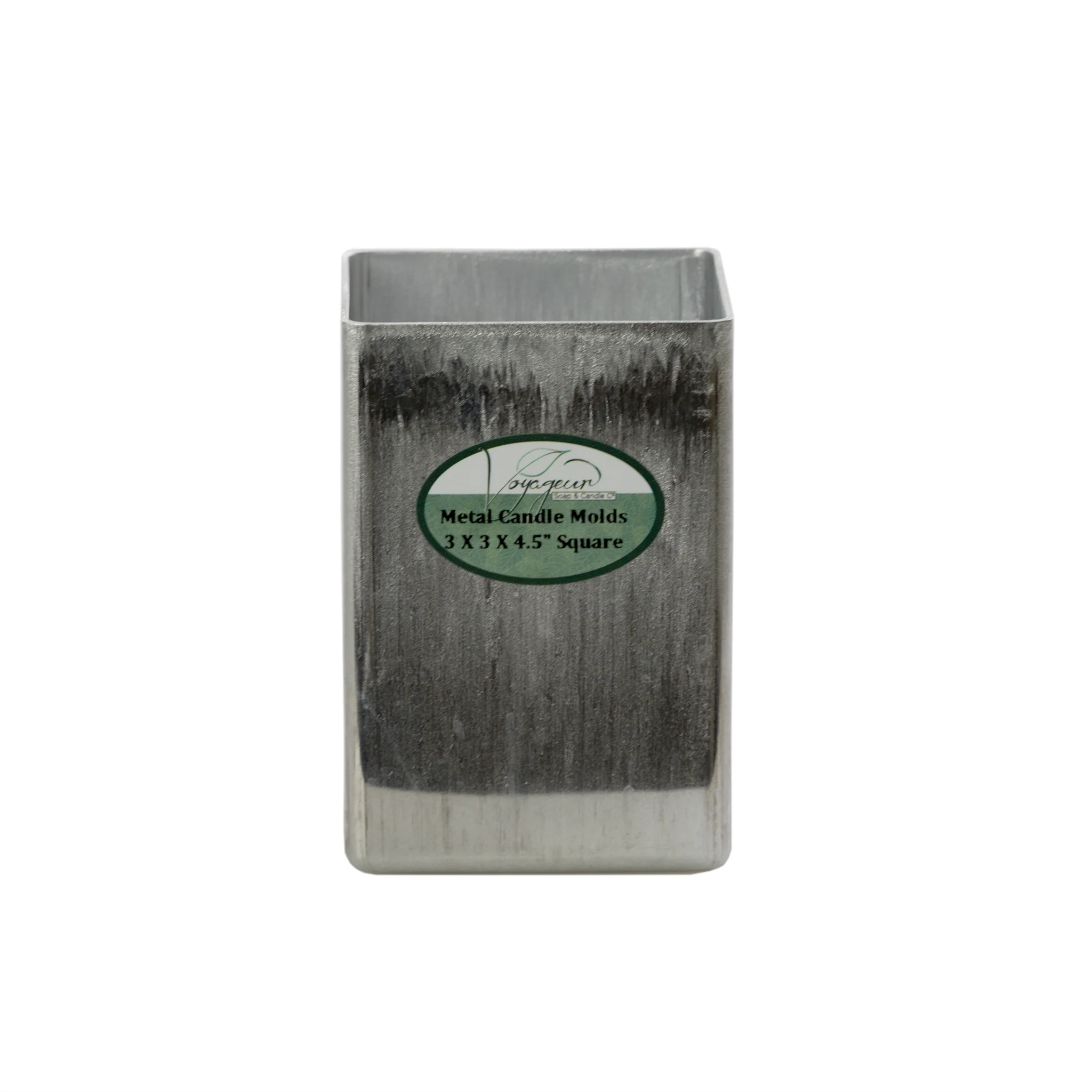 Square Metal Candle Mold 3 x 3 x 4.5"
